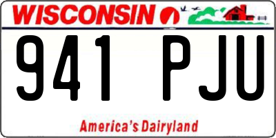WI license plate 941PJU