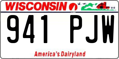 WI license plate 941PJW