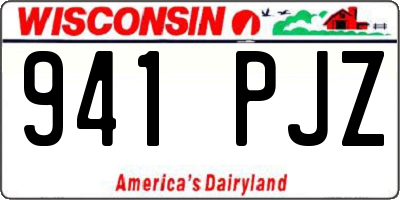 WI license plate 941PJZ