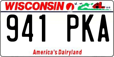 WI license plate 941PKA