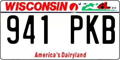 WI license plate 941PKB