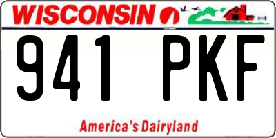 WI license plate 941PKF