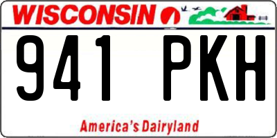 WI license plate 941PKH