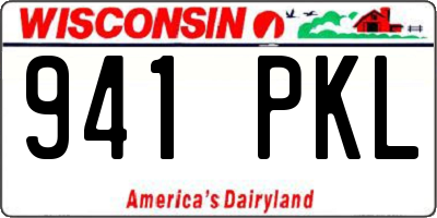 WI license plate 941PKL