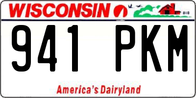 WI license plate 941PKM