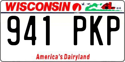 WI license plate 941PKP