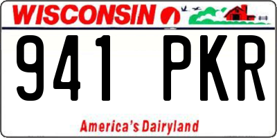WI license plate 941PKR