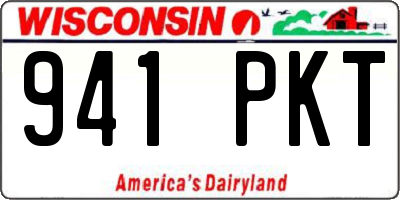 WI license plate 941PKT