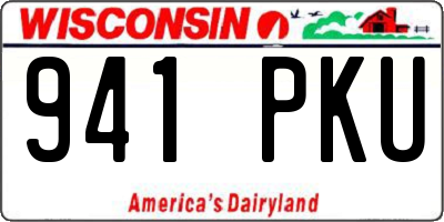 WI license plate 941PKU