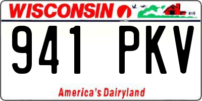 WI license plate 941PKV