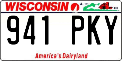 WI license plate 941PKY