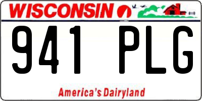 WI license plate 941PLG