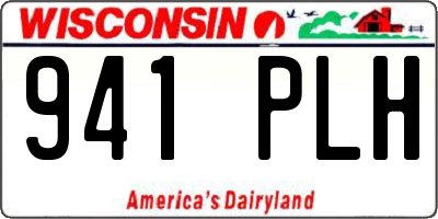 WI license plate 941PLH
