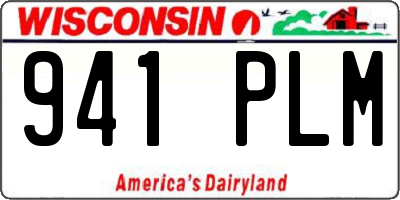 WI license plate 941PLM