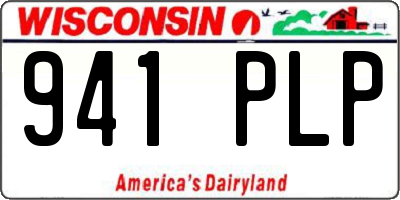 WI license plate 941PLP