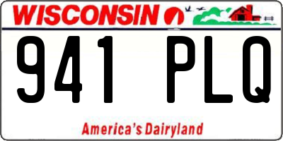 WI license plate 941PLQ