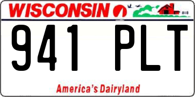 WI license plate 941PLT