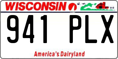 WI license plate 941PLX