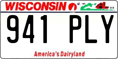 WI license plate 941PLY