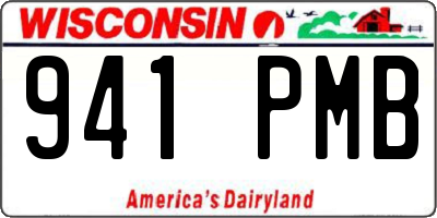 WI license plate 941PMB