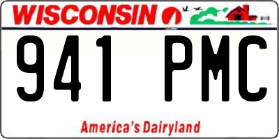 WI license plate 941PMC