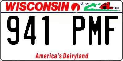 WI license plate 941PMF