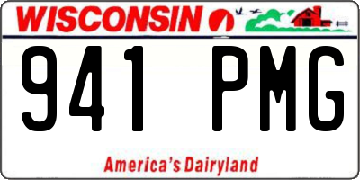 WI license plate 941PMG