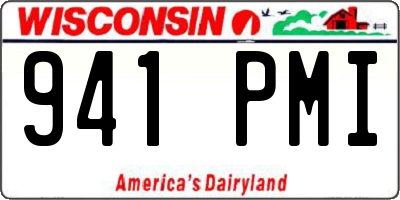 WI license plate 941PMI