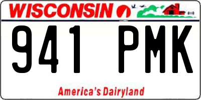 WI license plate 941PMK