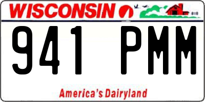 WI license plate 941PMM