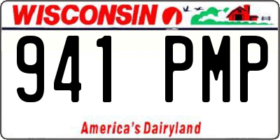 WI license plate 941PMP