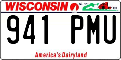 WI license plate 941PMU