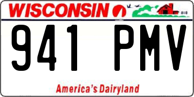 WI license plate 941PMV