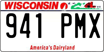 WI license plate 941PMX