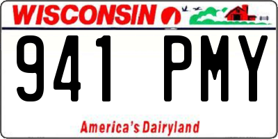 WI license plate 941PMY