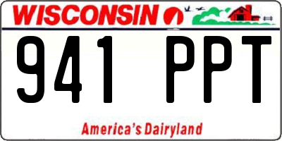 WI license plate 941PPT