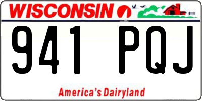WI license plate 941PQJ