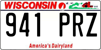 WI license plate 941PRZ