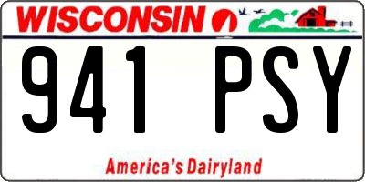 WI license plate 941PSY