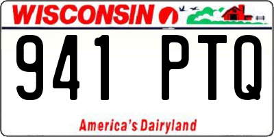 WI license plate 941PTQ