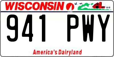 WI license plate 941PWY