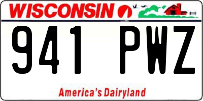 WI license plate 941PWZ