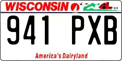 WI license plate 941PXB