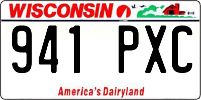 WI license plate 941PXC