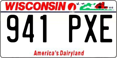 WI license plate 941PXE