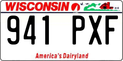 WI license plate 941PXF