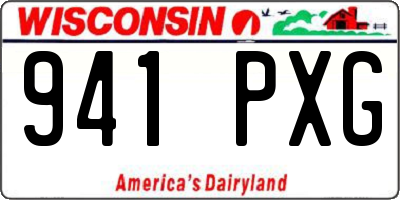 WI license plate 941PXG