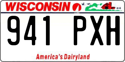 WI license plate 941PXH