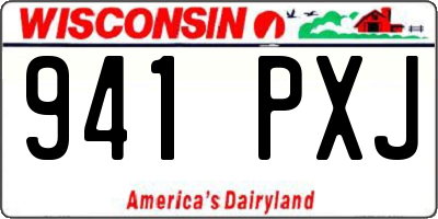 WI license plate 941PXJ