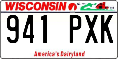 WI license plate 941PXK